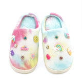 Bari Lynn Tie Dye Charm Slippers
