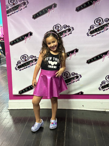 Flowers By Zoe Ribbed New York Girl Black Tank With Rhinestones