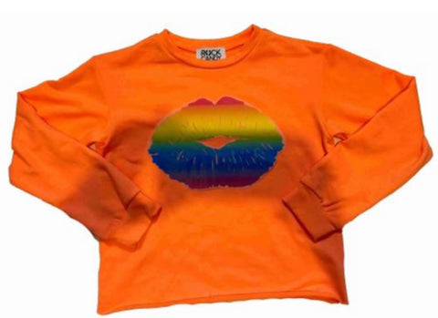 Rock Candy NY Orange Lips Lite Weight Sweatshirt  Or Varsity Shorts