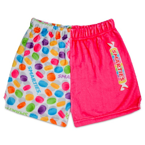 IScream Smarties Pink Plush Shorts