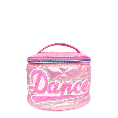 OMG Dance Quilted Metallic Puffer Round Glam Bag