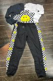 Flowers By Zoe White/Black Checkerboard Pant Or Shirts Or Sweatshirt
