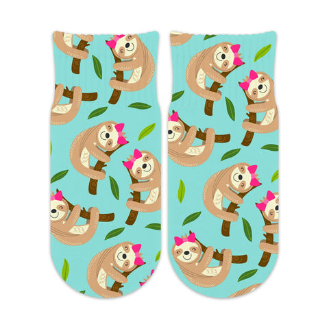 Sublime Designs No Show Socks - Girl Sloth