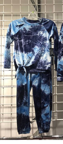 Erge Blue Velvet Tie Dye Shirt or Joggers
