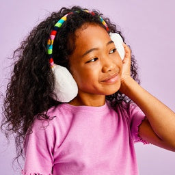 Iscream Faux Fur Rainbow Band Earmuffs