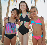 Little Peixoto Blueberry Crush Fringe Bikini Swimsuit Set