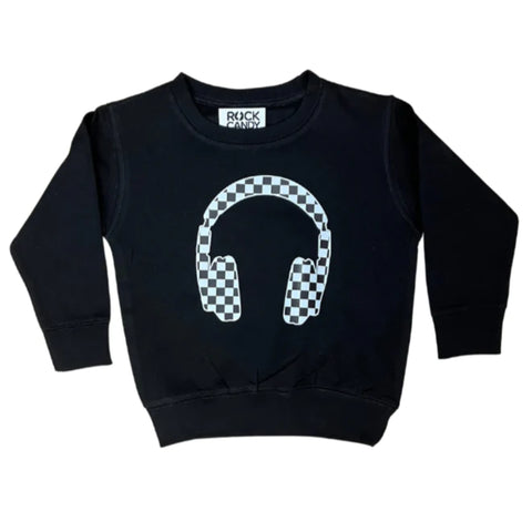 Rock Candy NYC Checker Headphone Sweatshirt