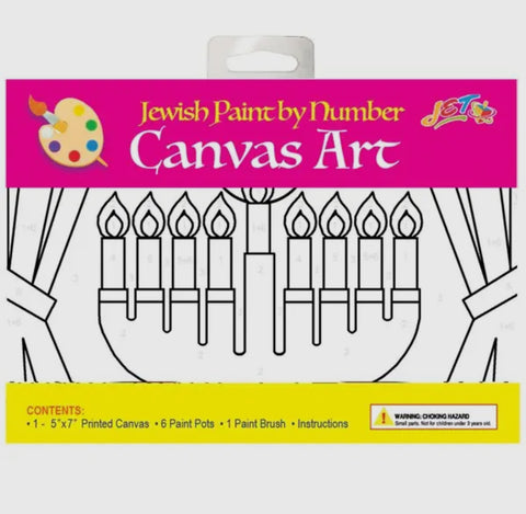 Menorah Canvas Art With Paints
