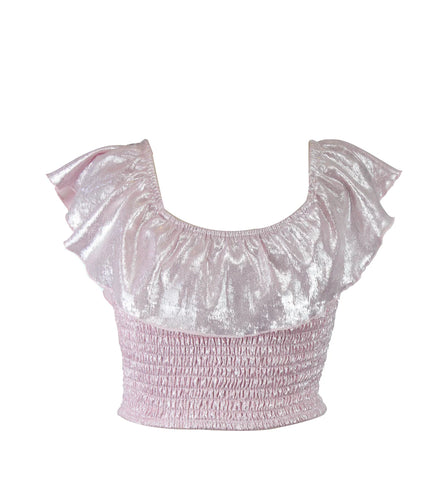 Flowers By Zoe Pink Metallic Skirt And Top Set