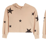Flowers By Zoe Taupe Hacci Pant Or Hoodie With Black Stars