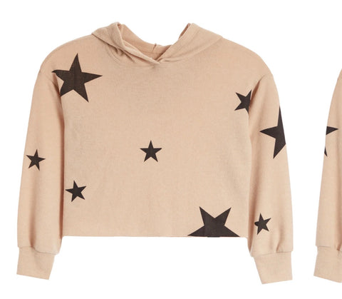 Flowers By Zoe Taupe Hacci Pant Or Hoodie With Black Stars