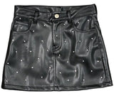 Flowers By Zoe Pleather Skirt Or Jacket with Rhinestones