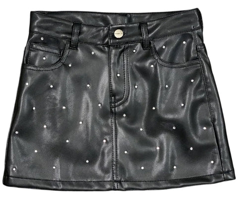 Flowers By Zoe Pleather Skirt Or Jacket with Rhinestones
