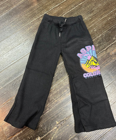Flowers By Zoe Black Aspen Colorado Thermal Sweatshirt Or Thermal Sweatpants