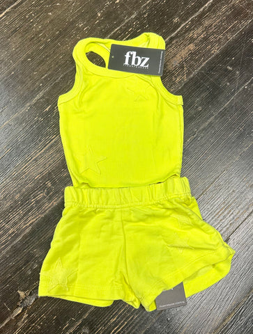 Flowers By Zoe Neon Yellow Star Tank or Shorts