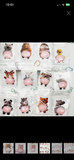 3D Squishy Belly Sticker Fidget Sticker Key Ring assorted