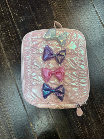 Bari Lynn Puffy Bow Pink Lunchbox