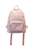 Bari Lynn Tye Dye Bow Lavender Pink Backpack