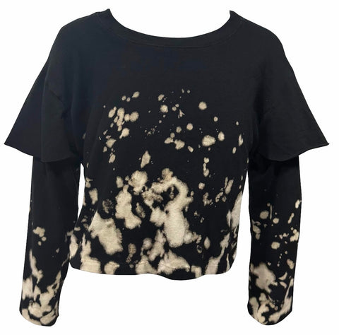 Erge Bleached Black Joggers / Or Cropped Oversized Top