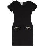 Cheryl’s Emily Dress With Bow Pockets Black