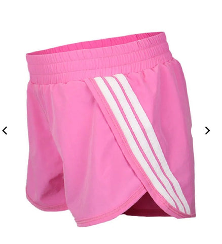 Flowers By Zoe Pink Shorts With White Stripes Or White Tank With Pink Heart