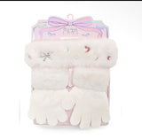 Omg Rhinestone Bow Headband And Gloves Winter Glam Set