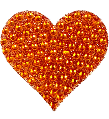 Orange Heart Stickerbean
