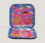 Chanukah Pink & Blue Napkins / 7” Plates /9”plates Or Tablecloth