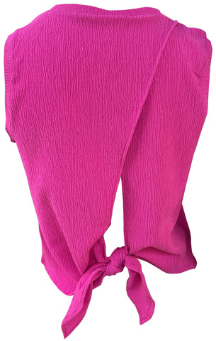 Erge Hot Pink Crinkled  Crepe Skort Or Tank