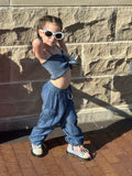 Flowers By Zoe Smocked Denim Top or Skort