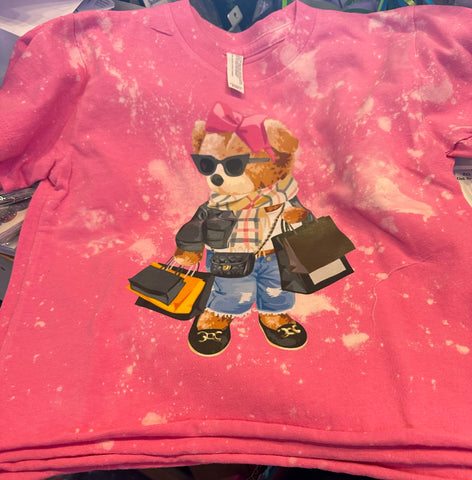 Rock Candy Bleached Bear Crop Shirt