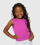 Malibu Sugar Little Girls Sleeveless Ribbed Tank Top