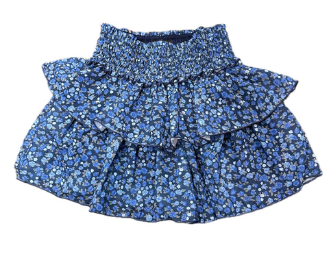 Flowers By Zoe Blue Flow Digital Chiffon Skirt