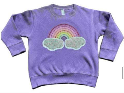 Rock Candy Lavender Sweatshirt With Rainbow