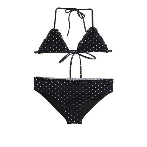 Flowers By Zoe Polka Dot Triangle Bikini or Skirt Coverup