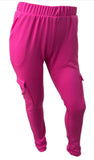 Erge French Terry Fuschia Cargo Pant Long  Sleeve Zip Top
