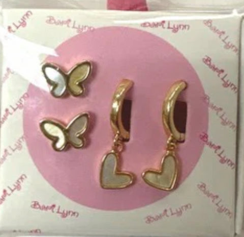 Bari Lynn Hearts And Butterflies Earrings