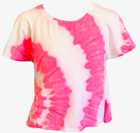 Erge Tie Dyed White & Pink Top Or Skort