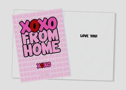 XOXO From Home Shoe Charm Card