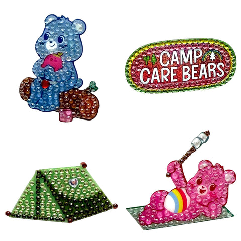Camp Care Bears Set Of 4 Stickerbeans