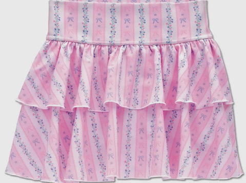 Floral Stripes  Skort