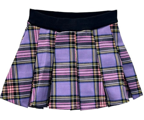 Flowers By Zoe Lavender /Pink Plaid Skirt
