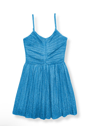 Katie J Sabrina Dress Topaz Shimmer
