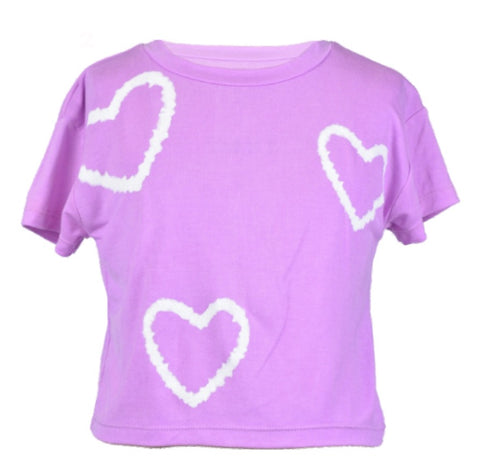 Flowers By Zoe Neon Purple Tee With Hearts