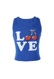 Flowers By Zoe  Royal Love Cherry Rib Tank Or Shorts