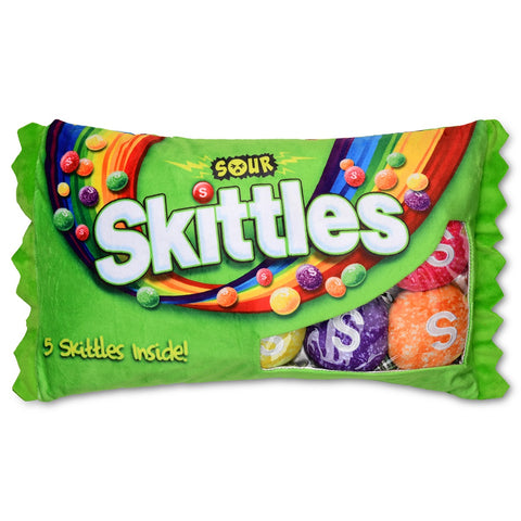 IScream Sour Skittles Packaging Fleece Plush