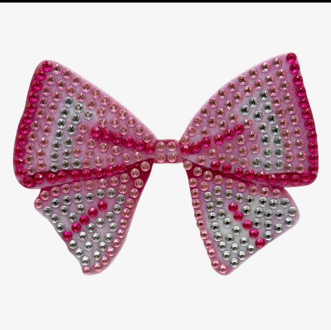 Stickerbean Pink Bow Rhinestone 5”