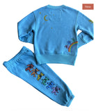 Rowdy Sprout Greatful Dead Rainbow Bears Crewneck Sweatshirt Or Sweatpants Bluest Skies