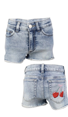Flowers By Zoe Cherry Denim Shorts