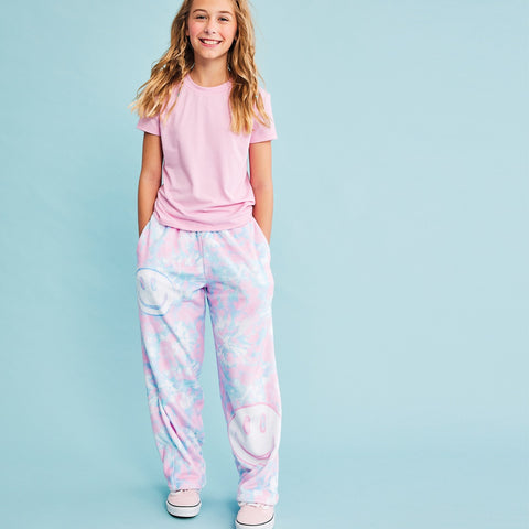 Iscream Tie Dye Smile Plush Pants